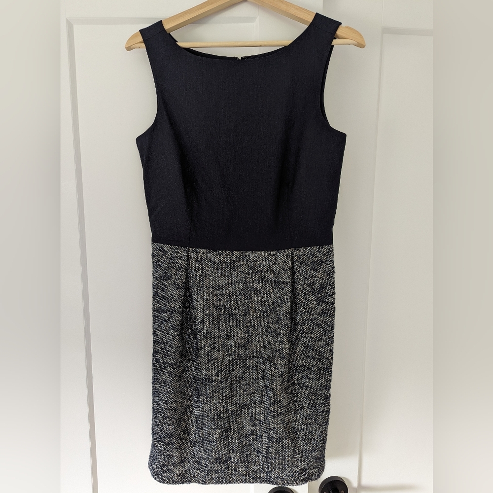 GAP Navy Blue And Gray Wool Dress